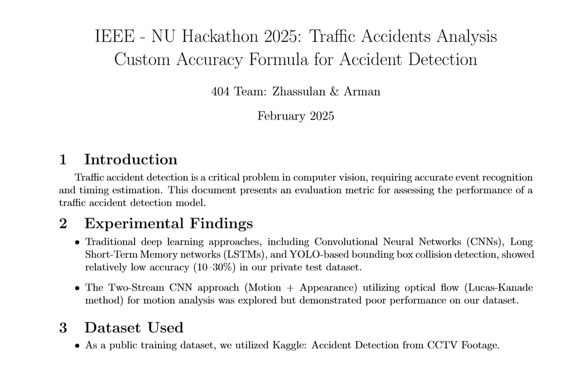 IEEE NU Hackathon 2025: Traffic Accidents Analysis [February, 2025]